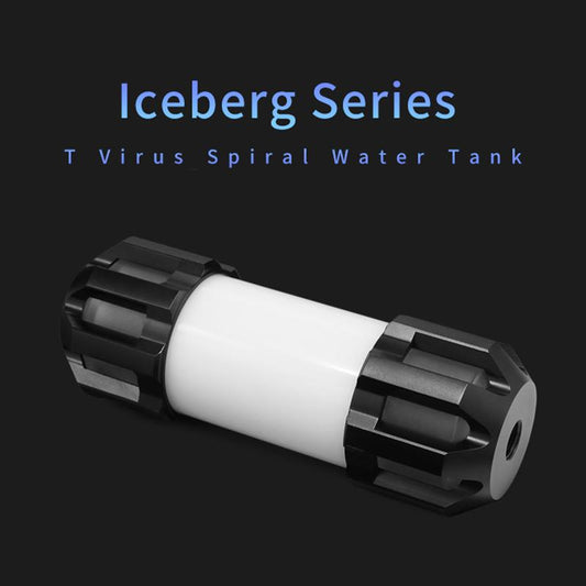 Barrow CMYKW-155 Iceberg Series Virus-T Réservoirs Couvercle en alliage d'aluminium + Corps en acrylique Spirale multicolore 155mm 