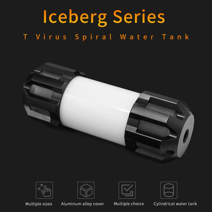 Barrow CMYKW Iceberg Series Virus-T Reservoirs Aluminum Alloy Cover + Acrylic Body Multiple Color Spiral 155/205/255mm