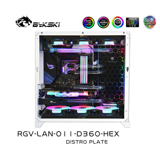 Bykski Distro Plate For LIANLI O11 Case, Waterway Boards For Intel CPU Water Block & Single GPU Building, | Distro Plate