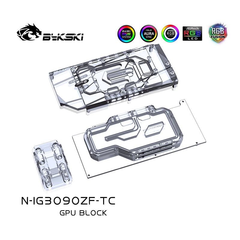Bykski GPU Block With Active Waterway Backplane Cooler For Colorful Battle Axe RTX 3090 3080 N-IG3090ZF-TC