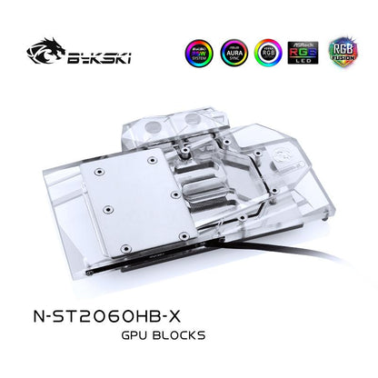 FormulaMod Bykski RTX 2060 full-cover GPU waterblock — silent local AI workload cooling (view 3)