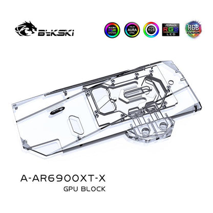Bykski A-AR6900XT-X GPU Water Cooling Block For Asrock RX 6900XT/6800XT Phantom Gaming D, Graphics Card Liquid Cooler System