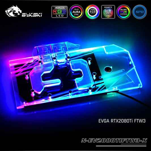 FormulaMod Bykski RTX 2080Ti full-cover GPU waterblock — silent local AI workload cooling