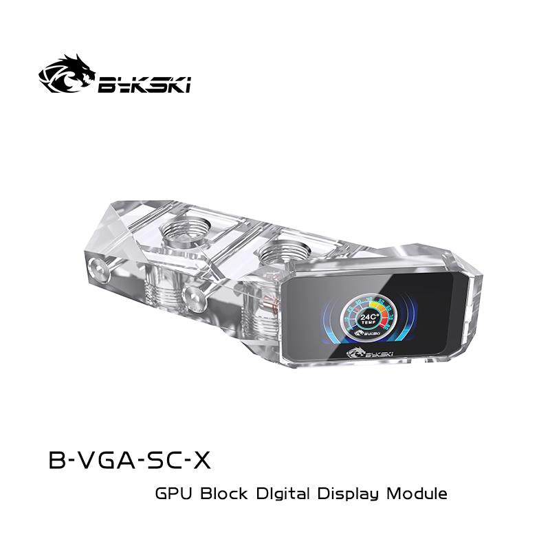 Bykski GPU Temperature Digital Display for Computer GPU Cooling Water Block Cooler With Color Display, | Water Cooling Block
