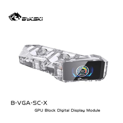 Bykski GPU Temperature Digital Display for Computer GPU Cooling Water Block Cooler With Color Display, | Water Cooling Block