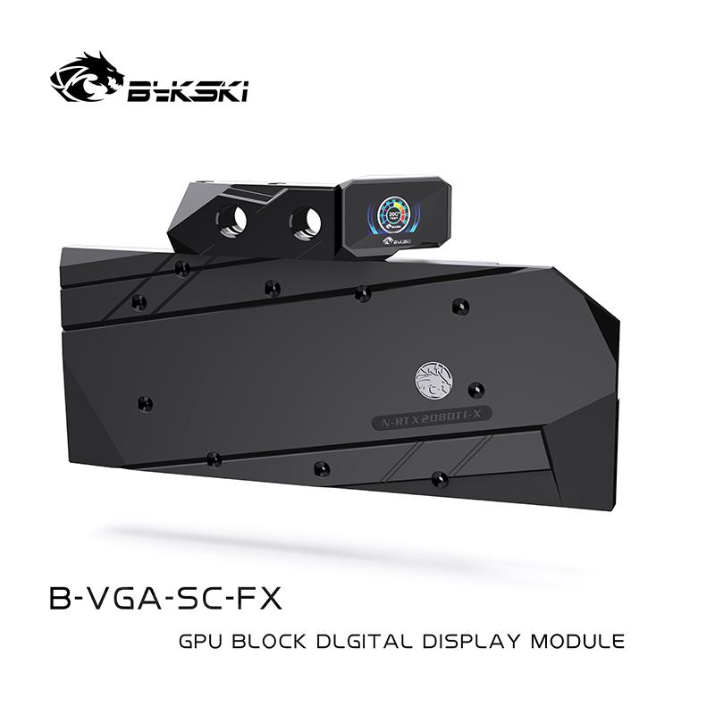 Bykski GPU Temperature Digital Display for Computer GPU Cooling Water Block Cooler With Color Display, | Water Cooling Block