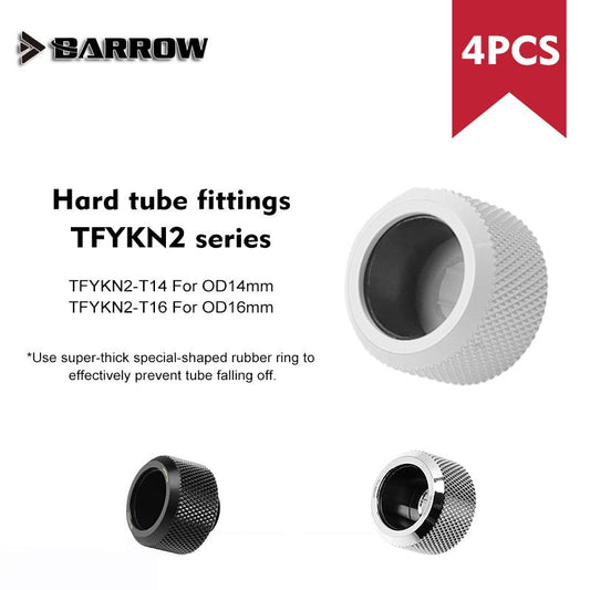 Anti-Off Tpye Hard Tube Fitting Barrow Silicone G1/4" Adapter Suitable For Od14mm / Od16mm Rigid Pipe Water Cooling Component