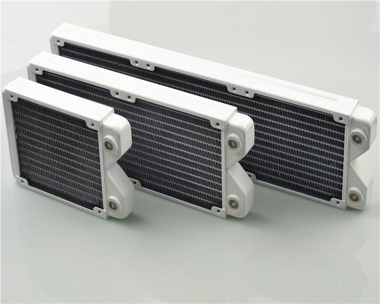 FormulaMod Fm-CoRa-WT, 120/240/360mm Copper White Single Row Radiators, 29mm Thickness, Suitable For 120*120mm Fans