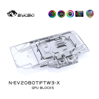 FormulaMod Bykski RTX 2080Ti full-cover GPU waterblock — silent local AI workload cooling (view 5)