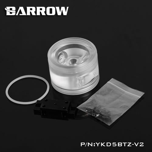 Barrow YKD5BTZ-V2/PD5BTZ-V2 POM/PMMA Acrylic water pump top for D5 / MCP655 serise pump computer water | Water Cooling Pump