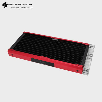 Barrow ch FBCFRX-240 Chameleon Fish Modular 240mm Radiator With OLED Display Acrylic/POM Inlet Module | Custom Loop Radiator