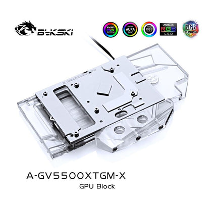 Bykski GPU Water Cooling Block For Gigabyte RX5500XT GAMING OC 8G, Computer Component Heat Dissipation, A-GV5500XTGM-X