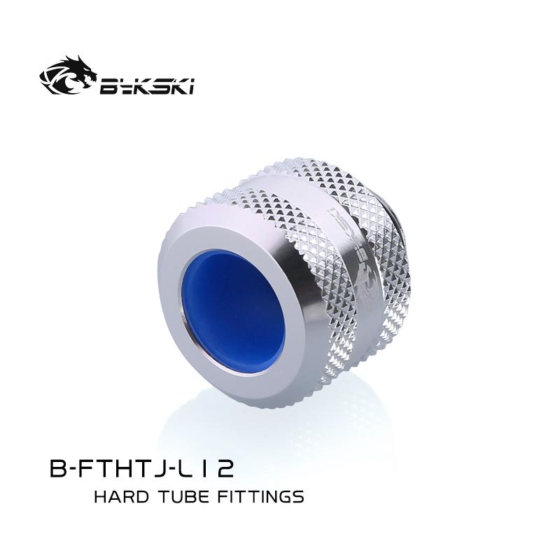 Bykski B-FTHTJ-L12, Anti-off Type Hard Tube Fittings, For OD12mm Hard Tubes, Diamond Pattern, Enhanced Silicone