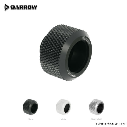 Barrow TFYKN2-T14, OD14mm Hard Tube Fittings, Choice series Enhanced Anti-off Rubber Ring, For OD14mm Hard Tubes