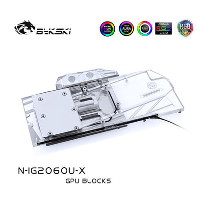 FormulaMod Bykski RTX 2060 full-cover GPU waterblock — silent local AI workload cooling (view 3)