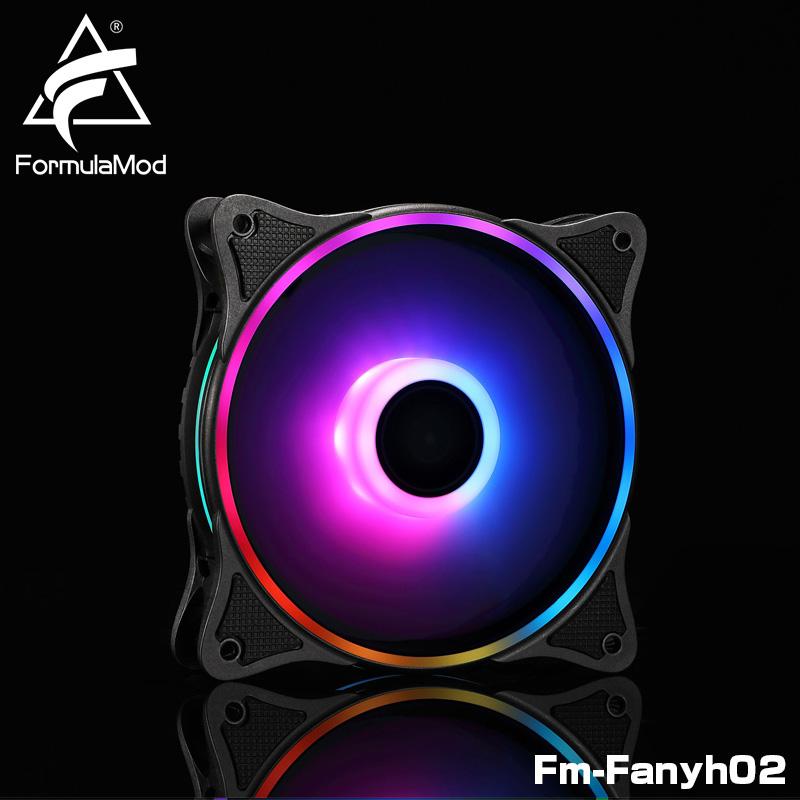 FormulaMod Fm-Fanyh 120mm PWM Fan 5v 3Pin RGB Multipurpose Radiator Cooler Case Fan Hydraulic Bearing | Custom Loop Radiator