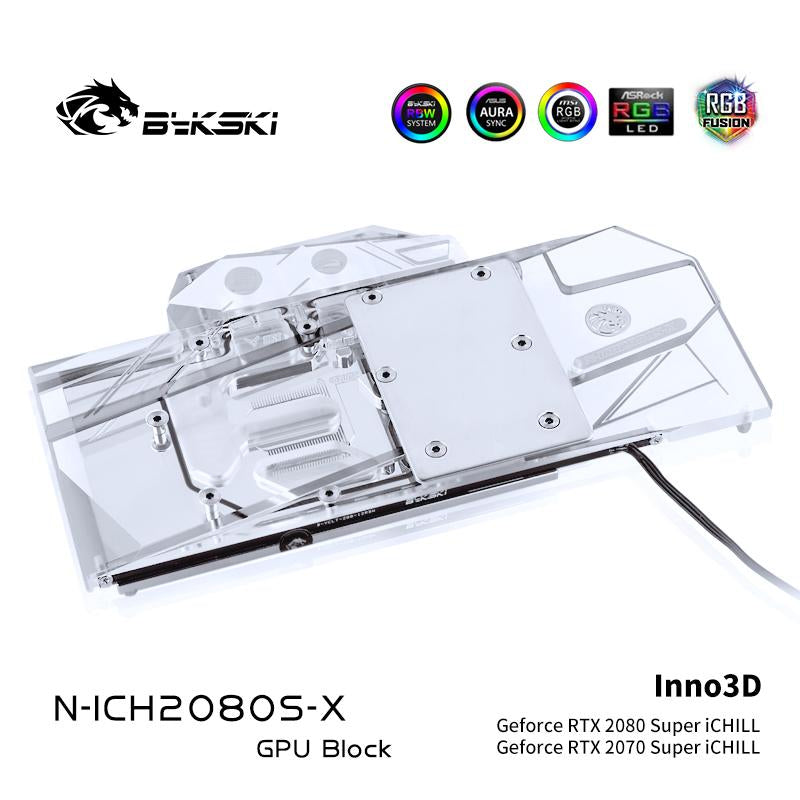 Bykski GPU Water Cooling Block For Inno3D iCHILL Geforce RTX 2080 Super/ 2070 Super Computer Heat | Water Cooling Block