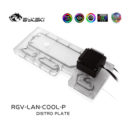 Bykski RGV-LAN-COOL-P Waterway Board For Lian Li Lancool II Case, Computer Water Cooling Reservoir Acrylic Distro Plate