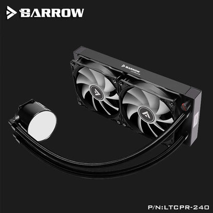 Barrow Water Cooler CPU Aio 240mm/360mm with 120mm Pro RGB PWM Fans Intel 115x/X99/X299 , AMD Full Platform | RGB Lighting