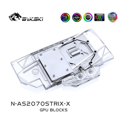 Bykski N-AS2070STRIX-X, Full Cover Graphics Card Water Cooling Block, For ASUS ROG STRIX RTX2070-O8G