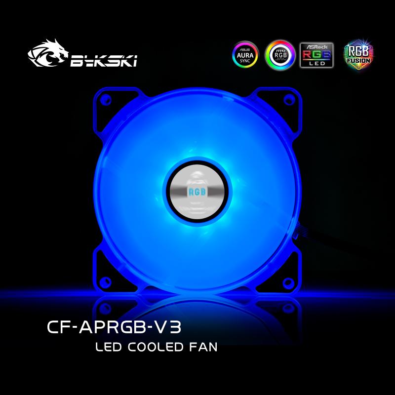 Bykski RGB 12v ventilateur d'ordinateur 120mm ventilateur de refroidissement à eau muet pour boîtier PC 120/240/480 radiateur refroidisseur coloré pour refroidissement PC