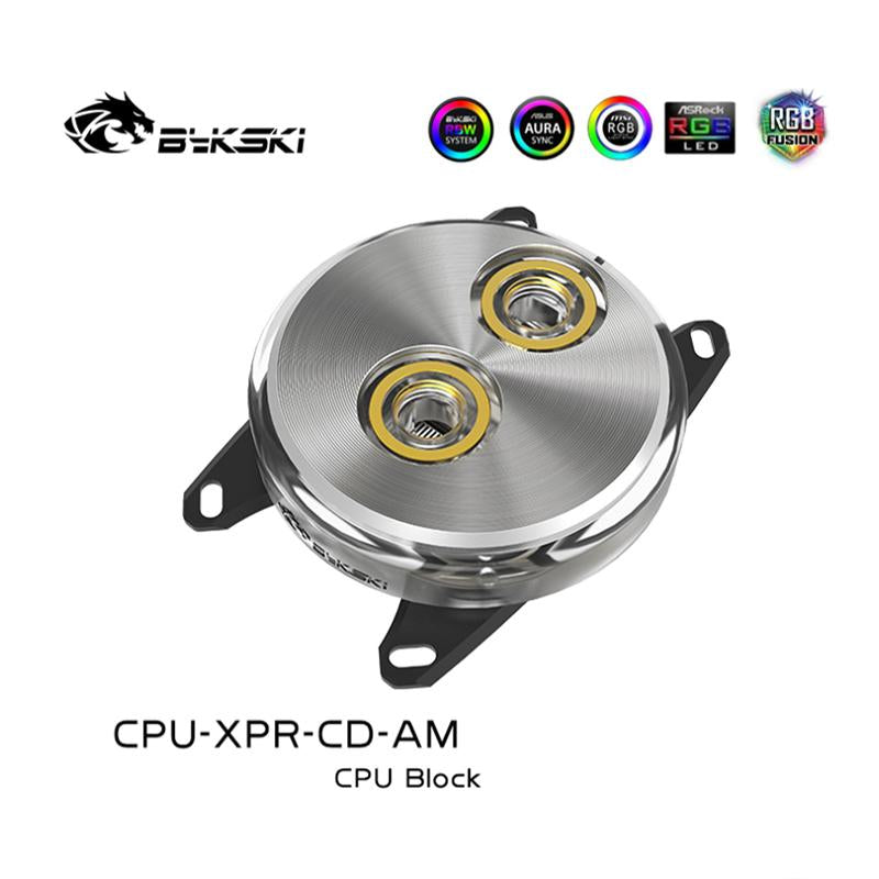 Bykski CPU-XPR-CD-AM CPU Water Cooling Block For Ryzen3/5/7/ThreadRippe RGB/RBW Lighting CD Pattern System Microwaterway I7