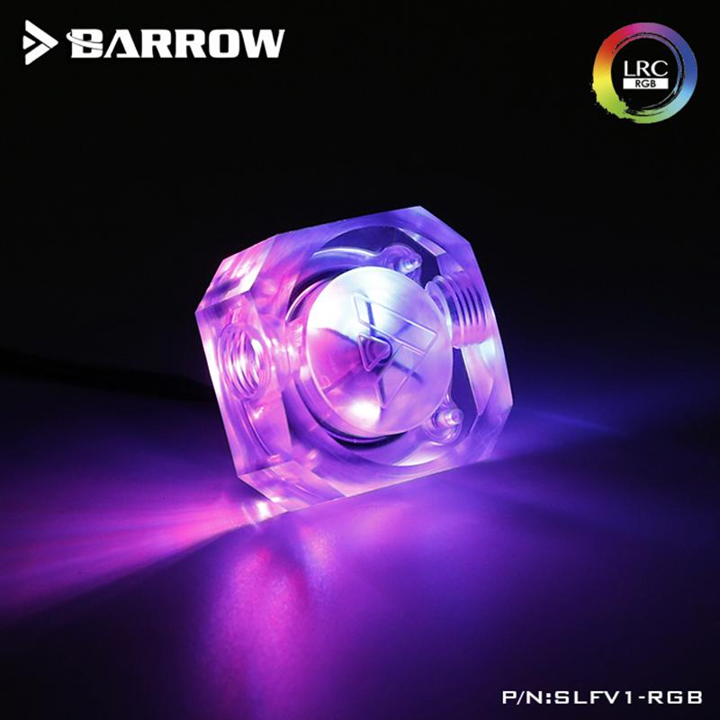 Barrow SLFV1-RGB Acrylic Water Flow Meter LRC2.0(5v 3pin) Lighting System Multiple Blade Colors