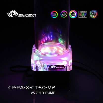 Bykski CP-PA-X-CT60 / CP-PA-X , Pump-reservoir Combination , 10W Pump With Lighting Max Flow 300L/H | Pump Reservoir Combo
