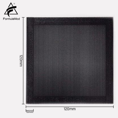 FormulaMod Fm-FCW, 120mm Air Filter Nets, Dust Filters, Black Net With Magnetic Strips, 120x120mm For Case/Fans