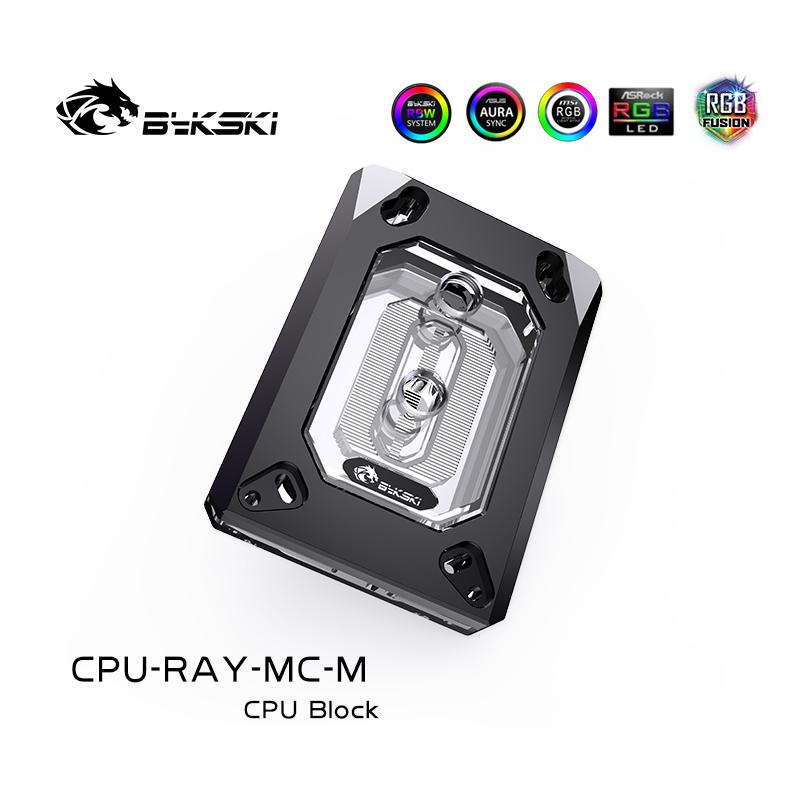Bykski CPU Cooler Water Cooling Block For AMD Acrylic RGB CPU Cooler Micro Waterway Liquid Cooling System CPU-RAY-MC-M