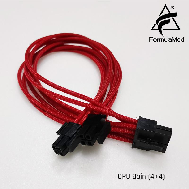 FormulaMod Fm-HS-W, 18AWG CPU 8Pin(4+4) PSU Fully Modular Weaving Cables For SeaSonic Focus/Prime Series & Asus THOR PSU