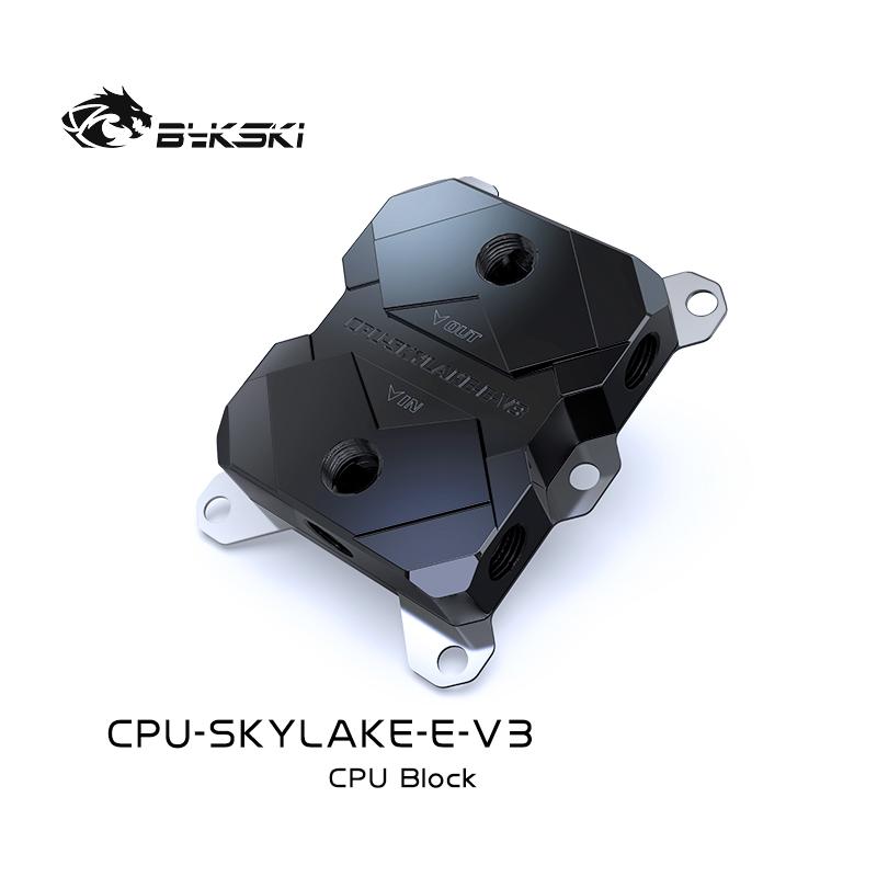 Bykski CPU Water Cooling Block For Intel LGA3647 / SKYLAKE POM Black, Liquid Cooling System Micro Waterway, CPU-SKYLAKE-E-V3