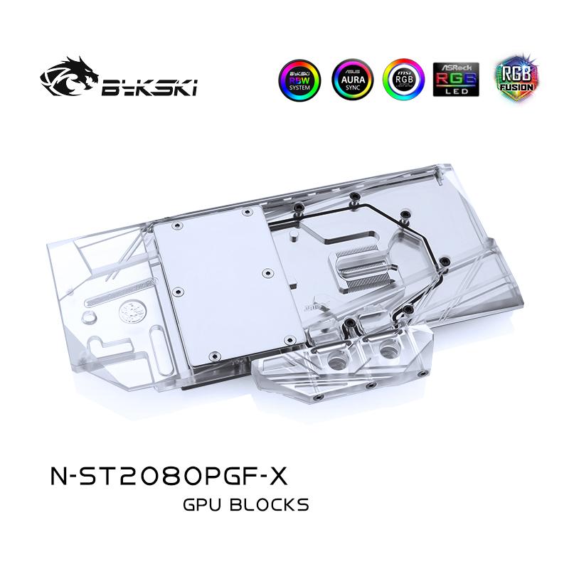 Bykski N-ST2080PGF-X, bloc de refroidissement par eau de carte graphique à couverture complète pour Zotac RTX2080 8GD6 PGF OC12, RTX2070 8GD6 PGF OC