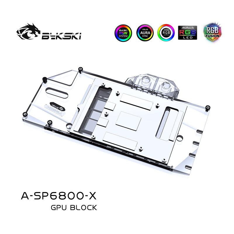 Bykski 6800 GPU Water Cooling Block For Sapphire Radeon RX6800 Nitro+, GPU Cooler Liquid Cooling, A-SP6800-X