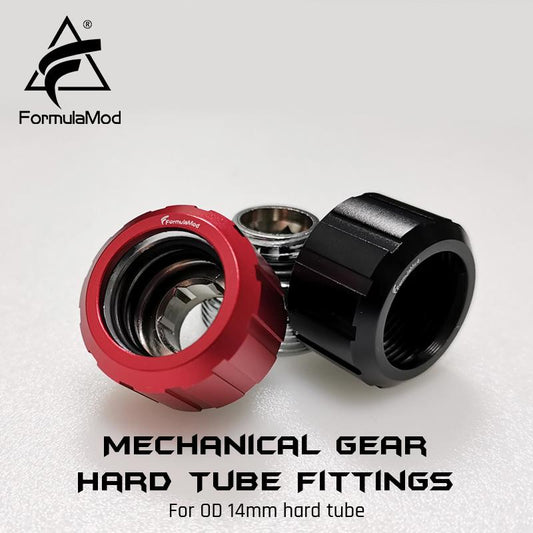 FormulaMod Fm-GHTF-14 OD14mm Mechanical Gear Hard Tube Fitting G1/4 Adapters For OD14mm Rigid tube