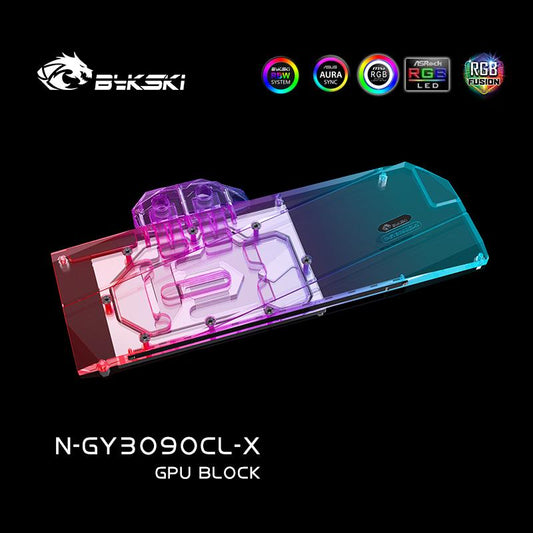 Bykski Water Block For GALAX RTX 3090 24GB Classic / Gainward 3090 Blower Bulk, With Backplane Copper | Water Cooling Block