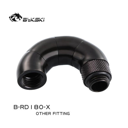 Bykski B-RD180-SK, 180 Degree Zigzag Rotatable Fittings, Four-stage Male To Female Rotatable Fittings