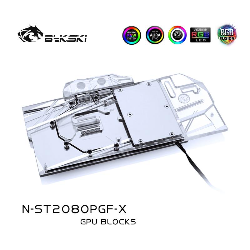 Bykski N-ST2080PGF-X, bloc de refroidissement par eau de carte graphique à couverture complète pour Zotac RTX2080 8GD6 PGF OC12, RTX2070 8GD6 PGF OC