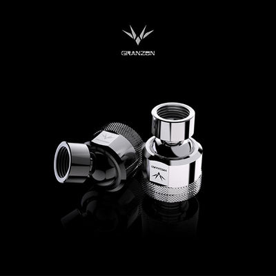 Granzon 360° Multi-angle With Free Joint Fitting, Brass Adaptor G1/4" Rotary Connector, Revolvable | Water Cooling Fitting
