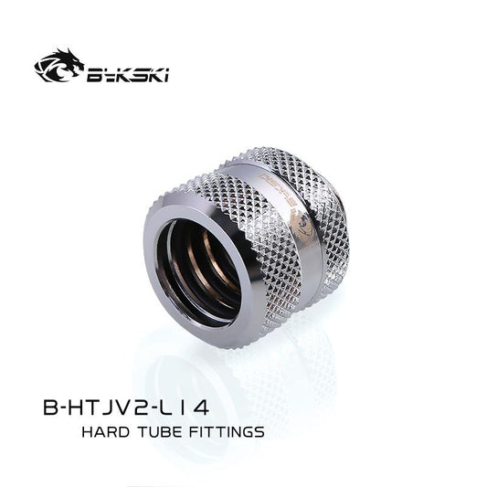 Bykski B-HTJV2-L14, OD14mm Extended Type Hard Tube Fittings, G1/4 Adapters For OD14mm Hard Tubes | Water Cooling Fitting