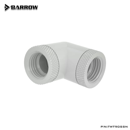 Barrow Black Silver G1/4'' thread 90 degree two Rotary Fitting Adapter Rotating 90 degrees water cooling Adaptors TWT90SSN