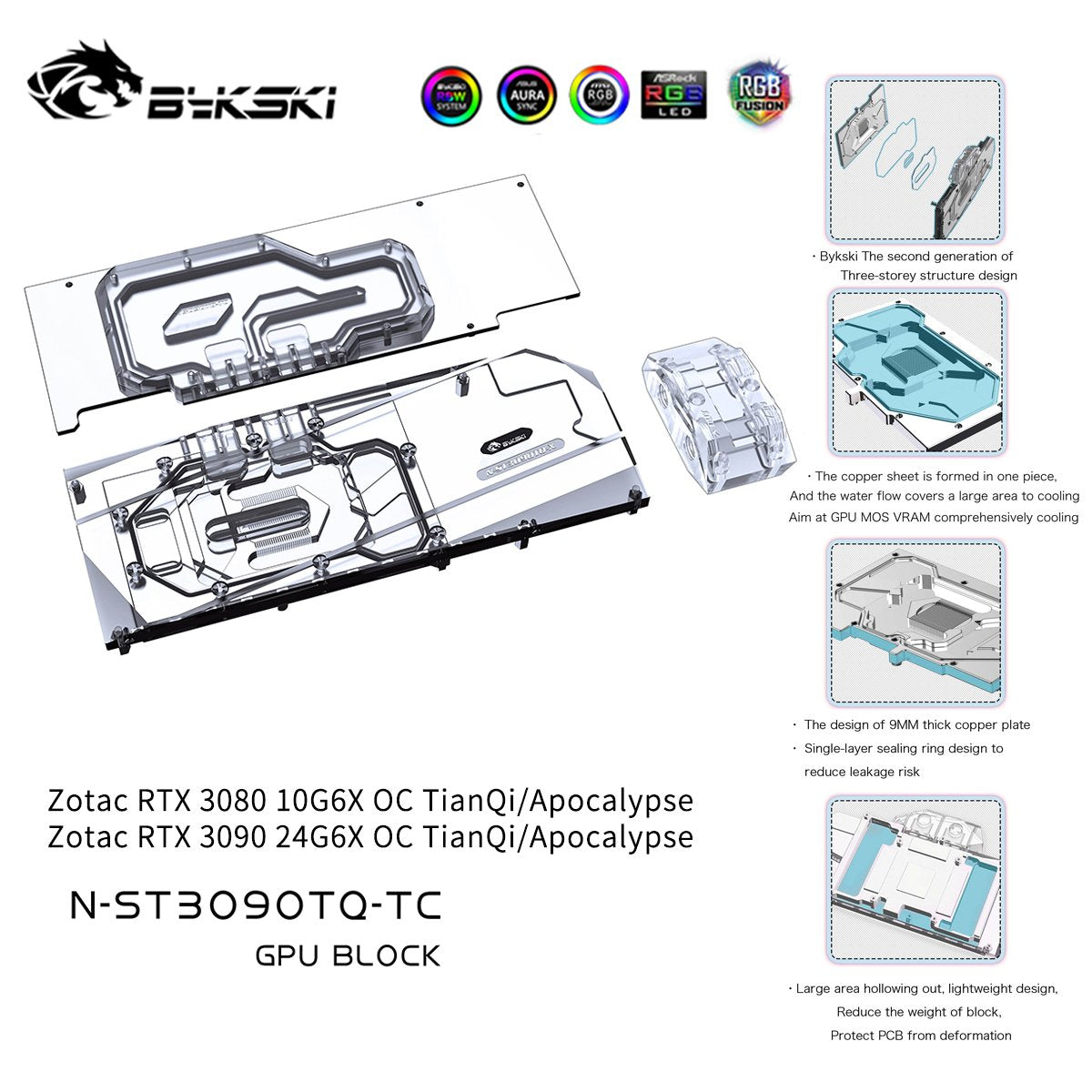 Bykski RTX 3090 Zotac Waterblock + Backplate | FormulaMod