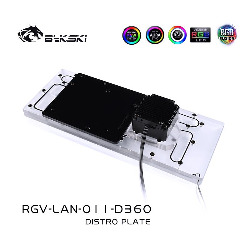 Bykski Waterway Board Program Kit For Lian Li O11 Case Distro Plate With Double 360 Radiator Cpu / Gpu Block RGV-LAN-O11-D360