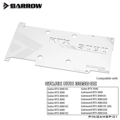 Barrow Backplane for GALAX/GAINWARD RTX 3090 3080, For Full Cover Water Cooling GPU Block Cooler, GAMBP-01