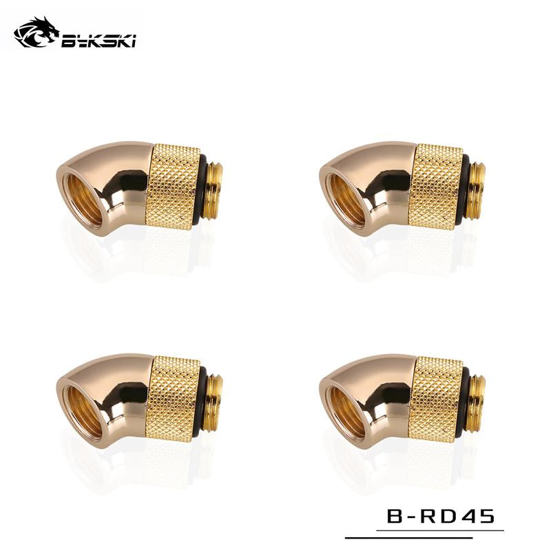 Bykski 45 Degree Rotary Fitting Bykski G1/4" Rotatable 45° Adapter Cooling Equipment Adjust Connect | Water Cooling Fitting