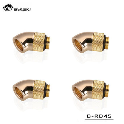 Bykski 45 Degree Rotary Fitting Bykski G1/4" Rotatable 45° Adapter Cooling Equipment Adjust Connect | Water Cooling Fitting