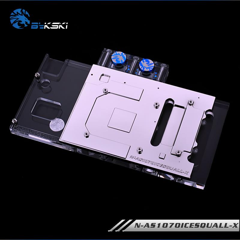 Bykski N-AS1070ICESQUALL-X,Full Cover Graphics Card Water Cooling Block, For Asus GTX1060 O3G/O6G, | Water Cooling Block
