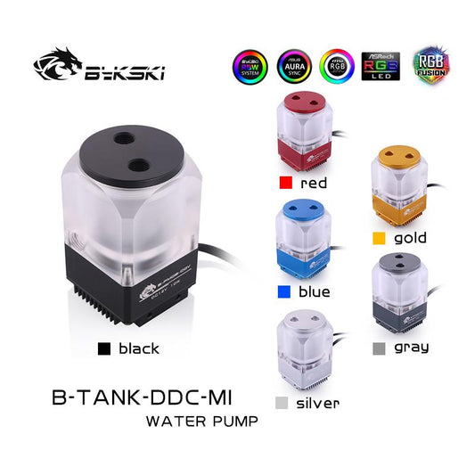 Bykski B-TANK-DDC-MI, Box Shape Mini Reservoir Pump Combinations, Integrated Pump, Output Head 4 Meters, Maximum Flow 450L/H
