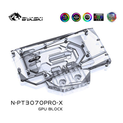 Bloc de refroidissement par eau GPU Bykski 3070, pour Palit RTX 3070 GamingPro OC, GPU CPU refroidisseur à couverture complète, N-PT3070PRO-X 