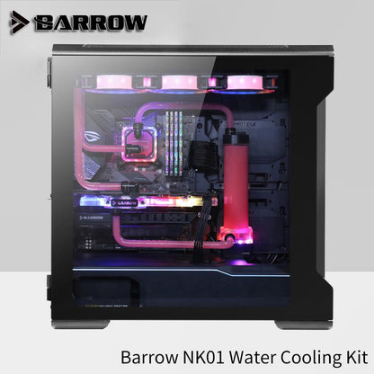 Barrow NK01 Water Cooling Kit With 5v 3pin Lighting , 2021 New High Quality Complete Loop , 360 Radiator , CPU Block , Reservoir
